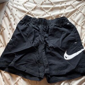Nike Black Sports Shorts with White Logo